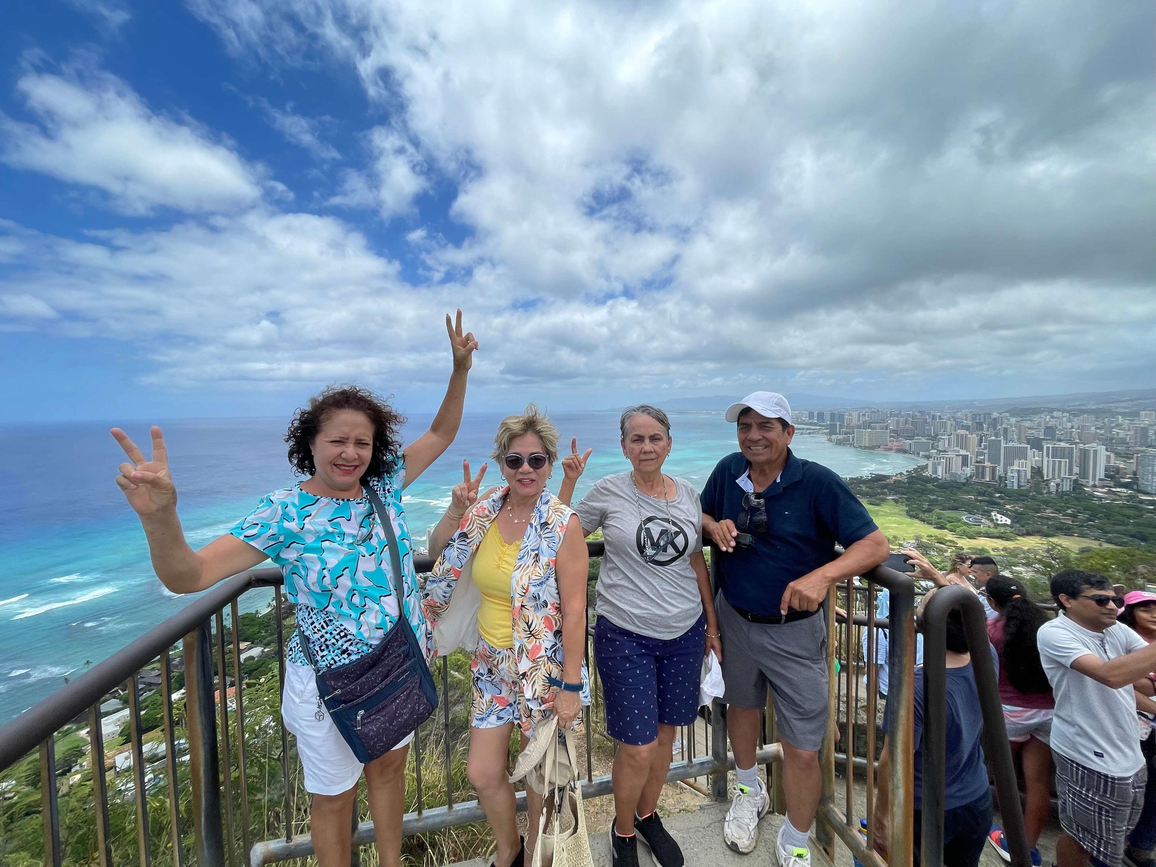 Tourist on the lookout